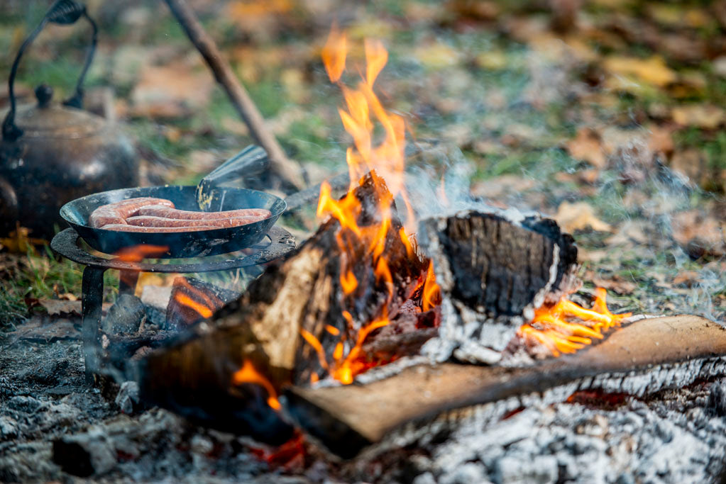 Vintage Camp Pan, Old Campfire Skillet 