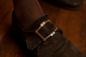 18th Century Shoe Buckles from Samson Historical - Forget Me Nots