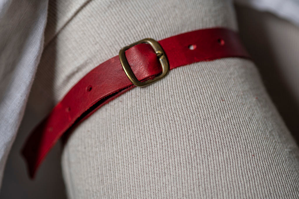 Leather garter cheap