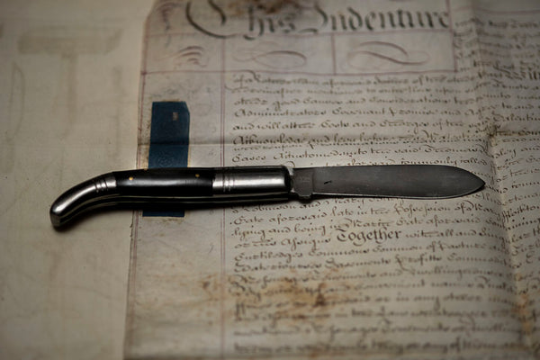 Gentleman's Large Pocket Knife | Horn - Samson Historical