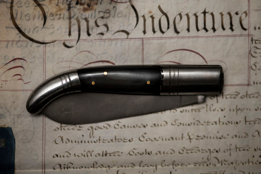 18th Century Horn Pocket Knife from Samson Historical
