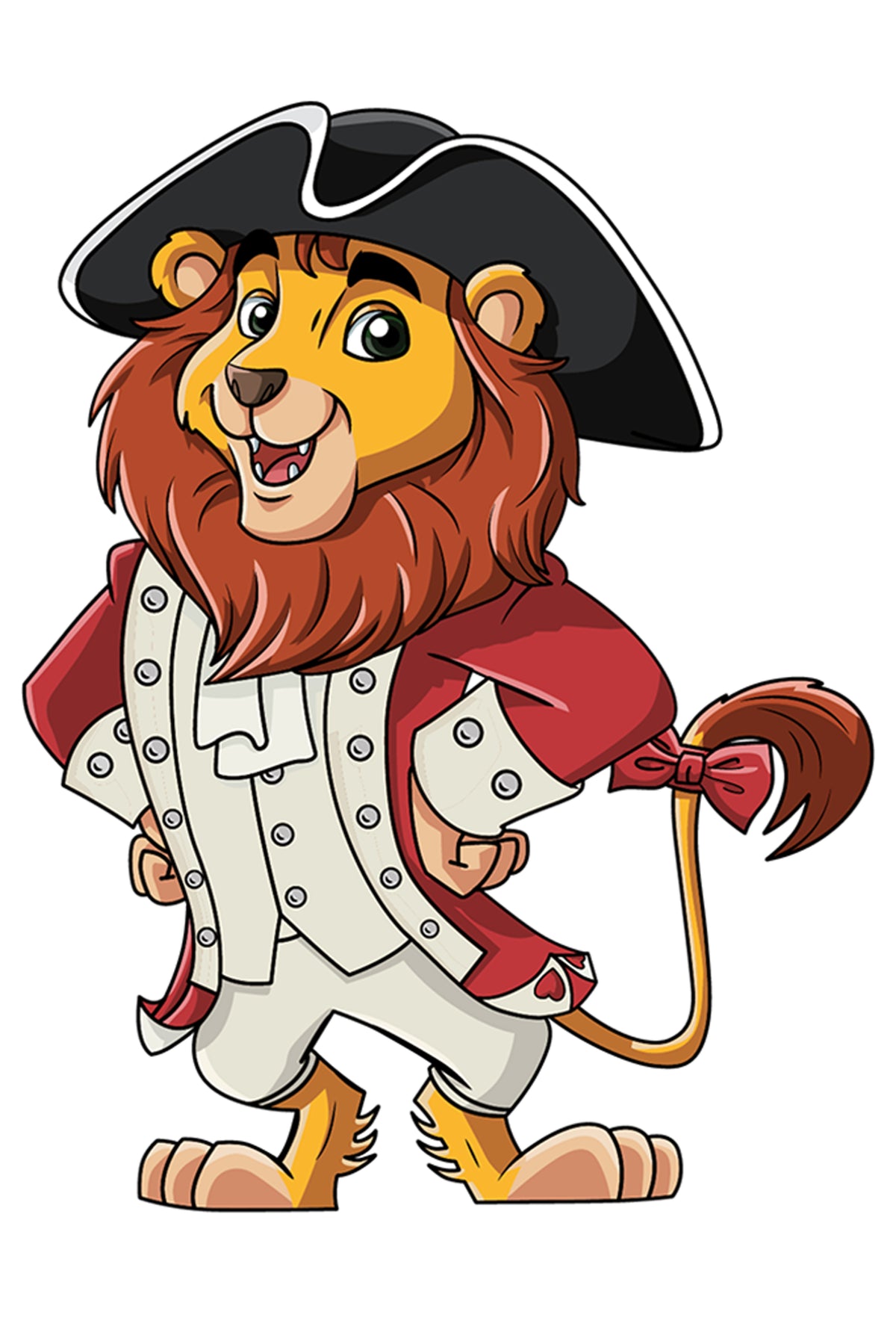 George the Lion Sticker - Red