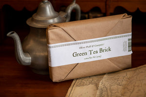 18th Century Pressed Green Tea Brick from Samson Historical