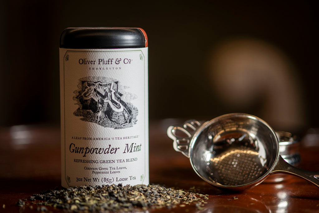 Colonial American Inspired Gunpowder Mint Green Tea Blend 