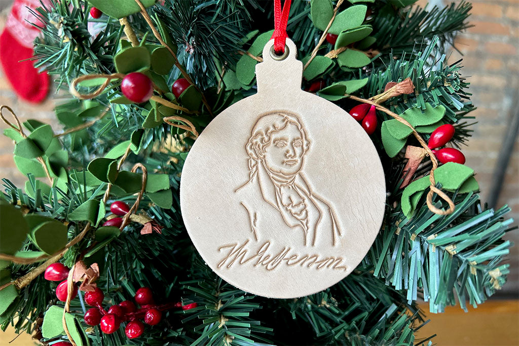 Founding Fathers Leather Ornaments