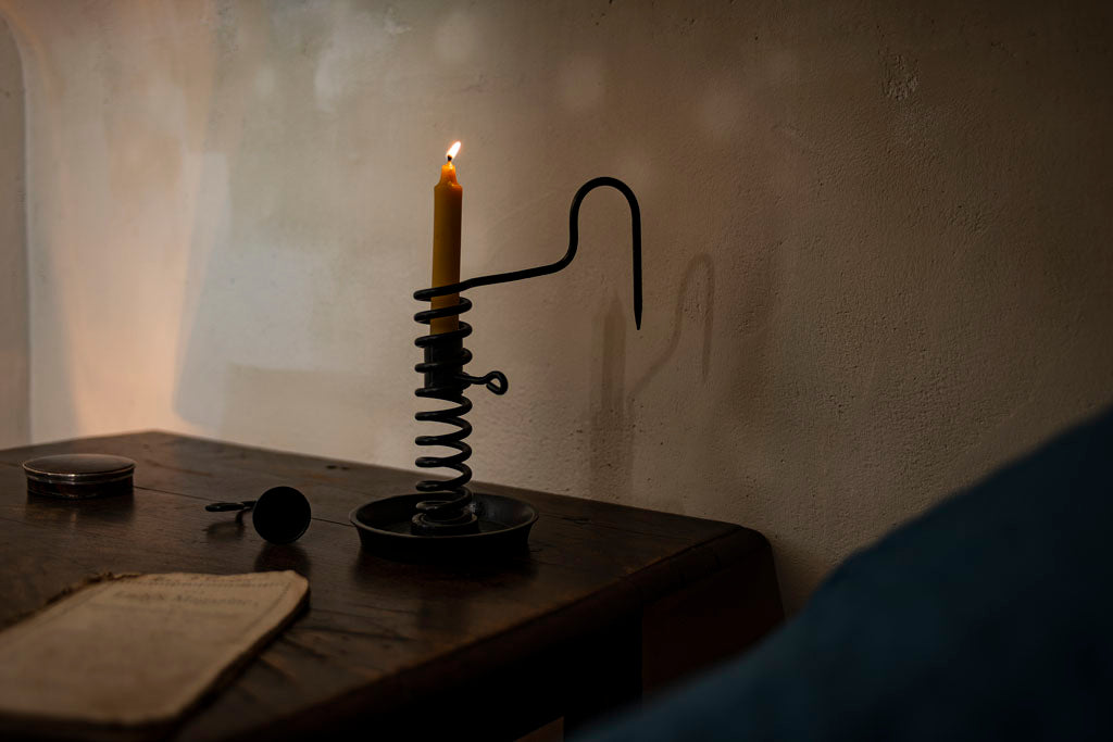 Iron Spiraled Candle Holder - 18th Century Lighting from Samson Historical