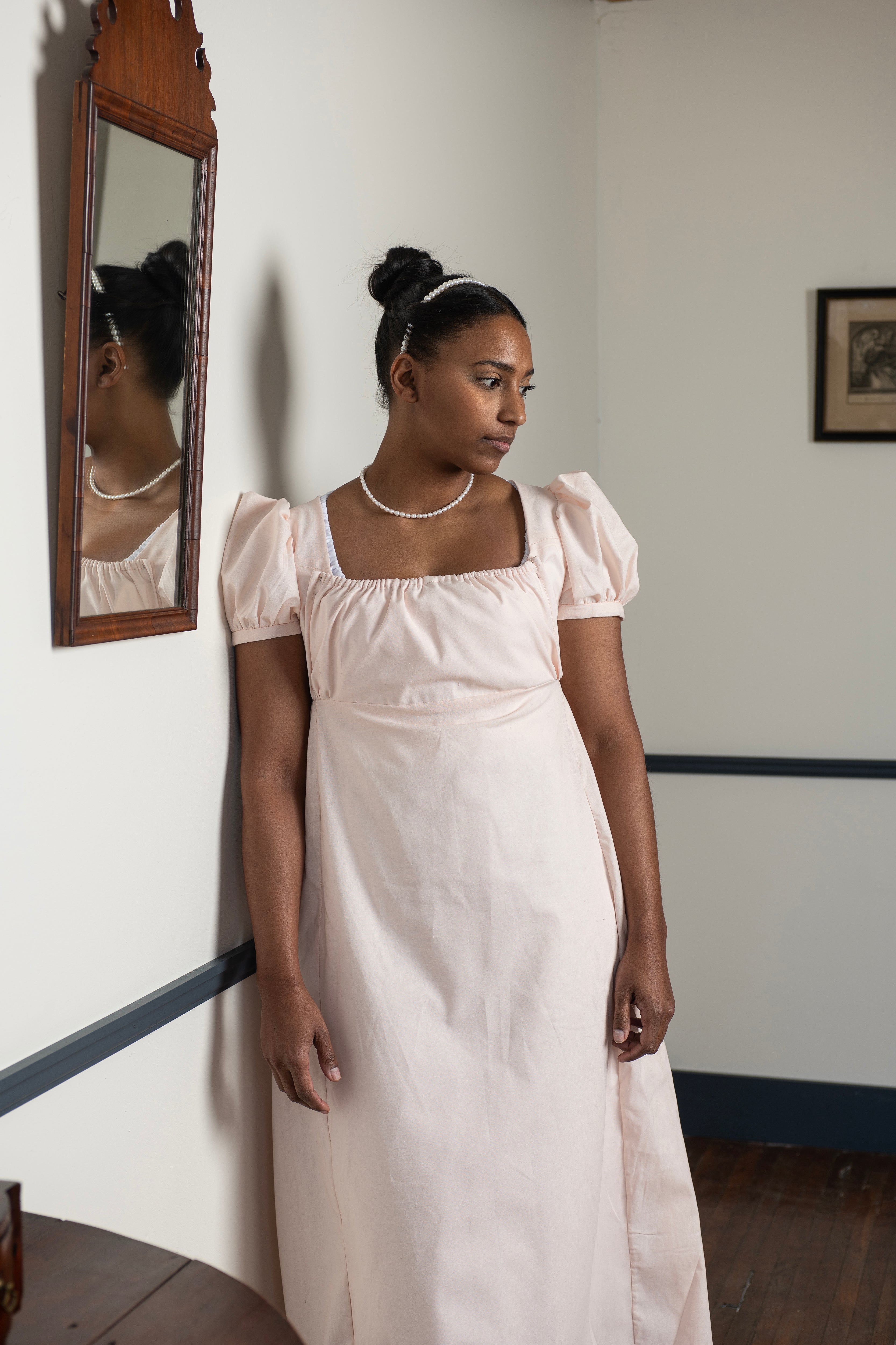 Light Pink Short Sleeve | Regency Gown Light Pink Short Sleeve | Regency Gown