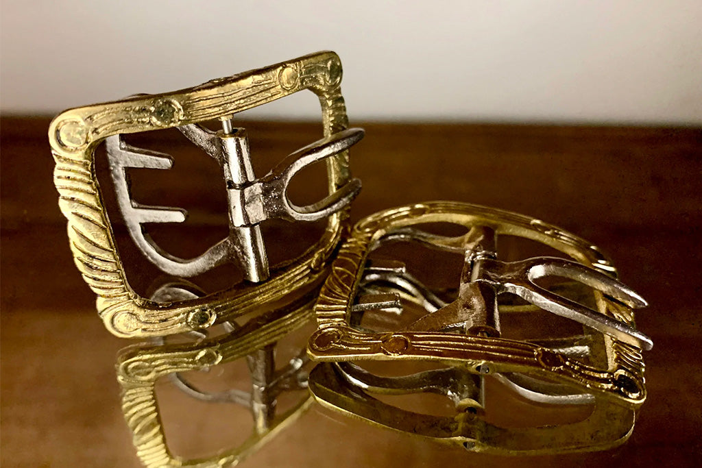 Gold 18th Century Shoe Buckles from Samson Historical