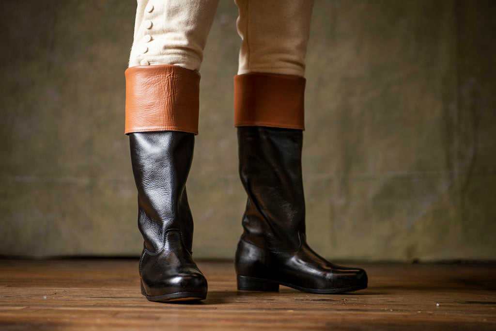 18th Century Riding Boots, appropriate for Revolutionary War Era Reenacting, from Samson Historical