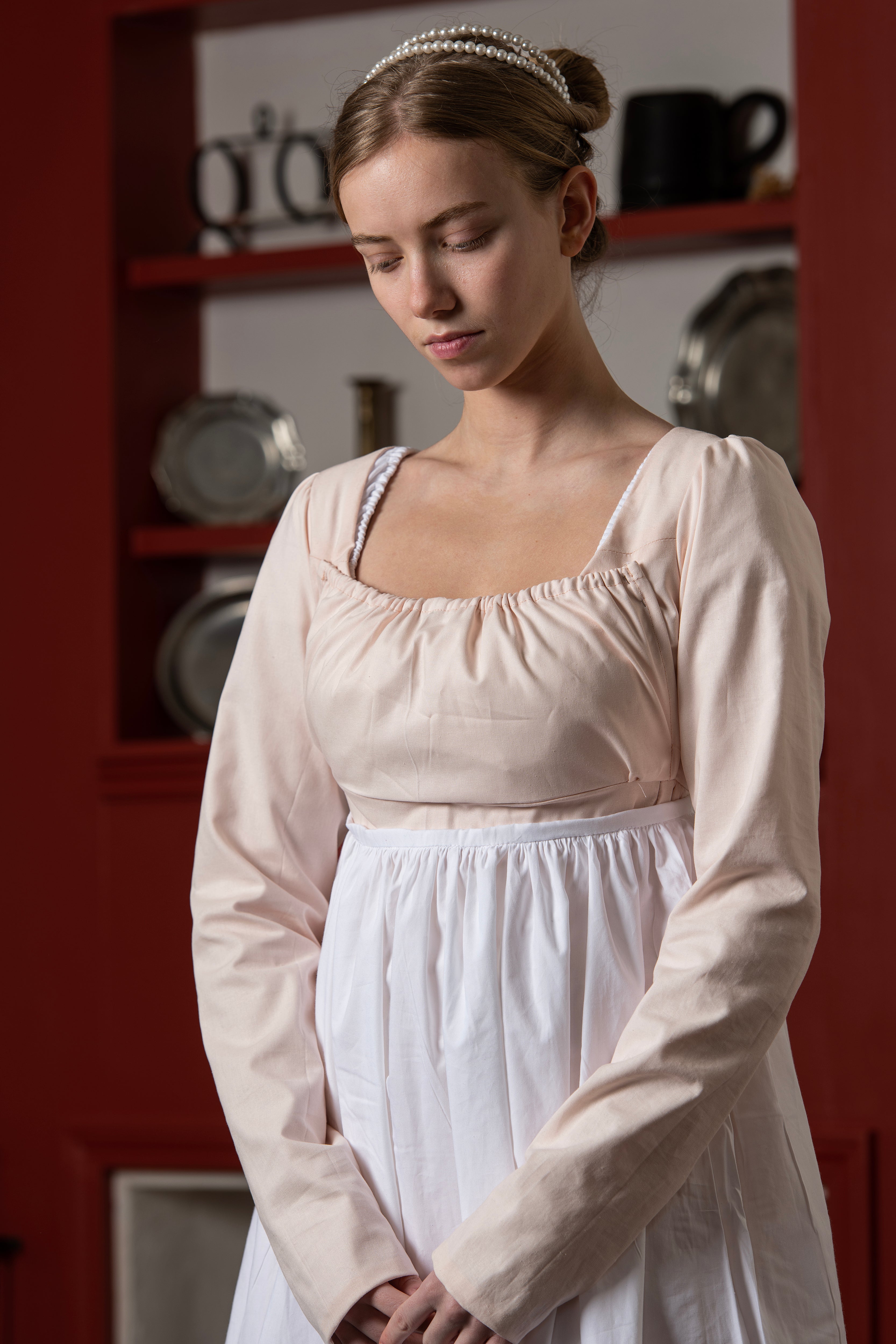 Pink Regency Pink Long Sleeve | Regency Gown - Samson Historical