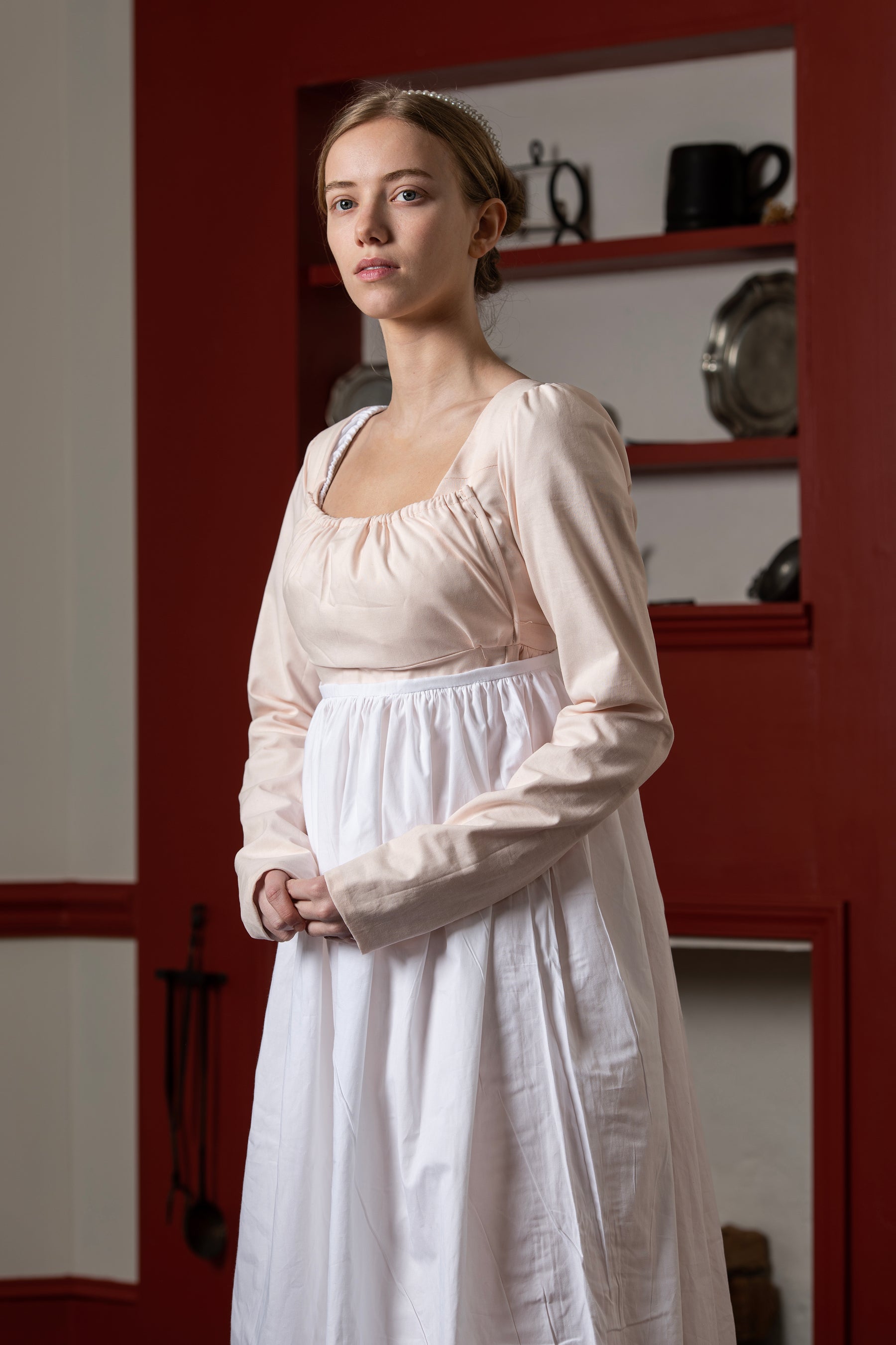 Pink Regency Pink Long Sleeve | Regency Gown - Samson Historical