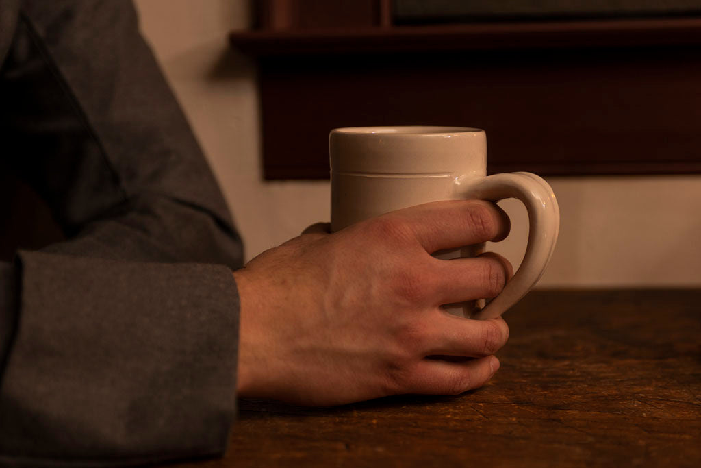 Plain White 18th Century Stoneware Mug