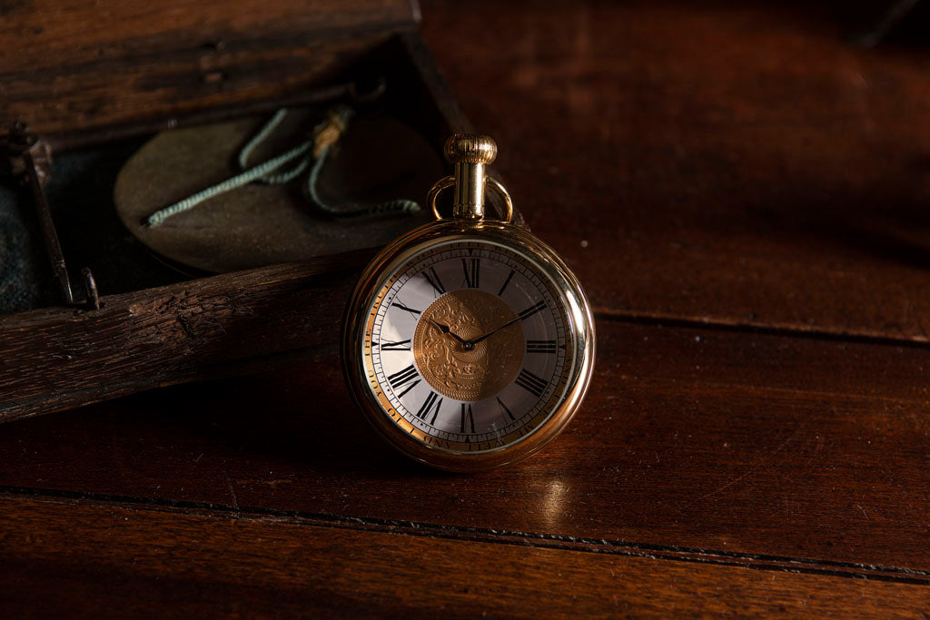 Gold Pocket Clock from Samson Historical