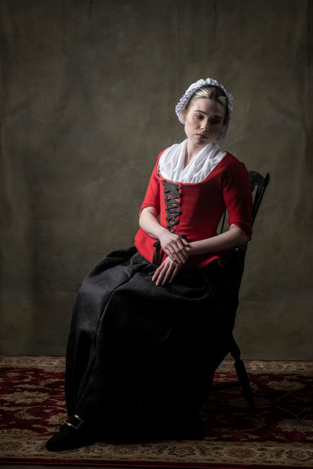 18th Century Women&#39;s Jacket from Samson Historical - Red Wool Perky