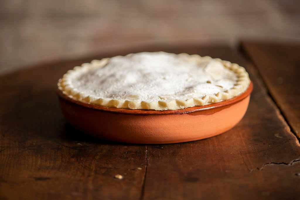 18th Century Handmade Redware Pie Plate from Samson Historical