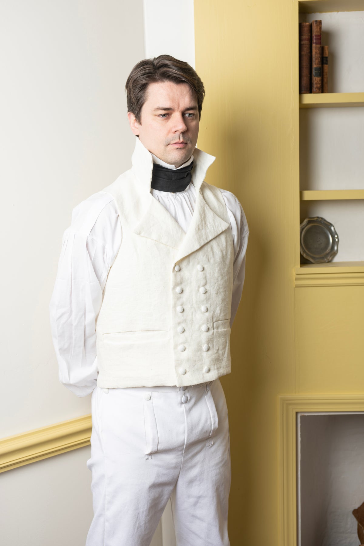 Regency Linen Waistcoat | Double Breasted