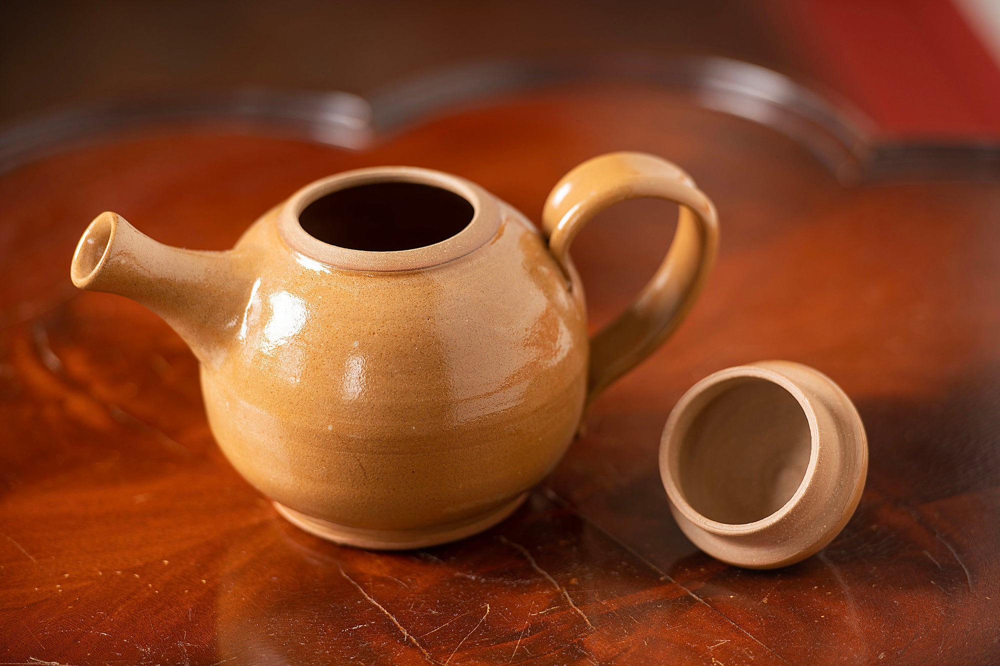 Stoneware Teapot and Cups
