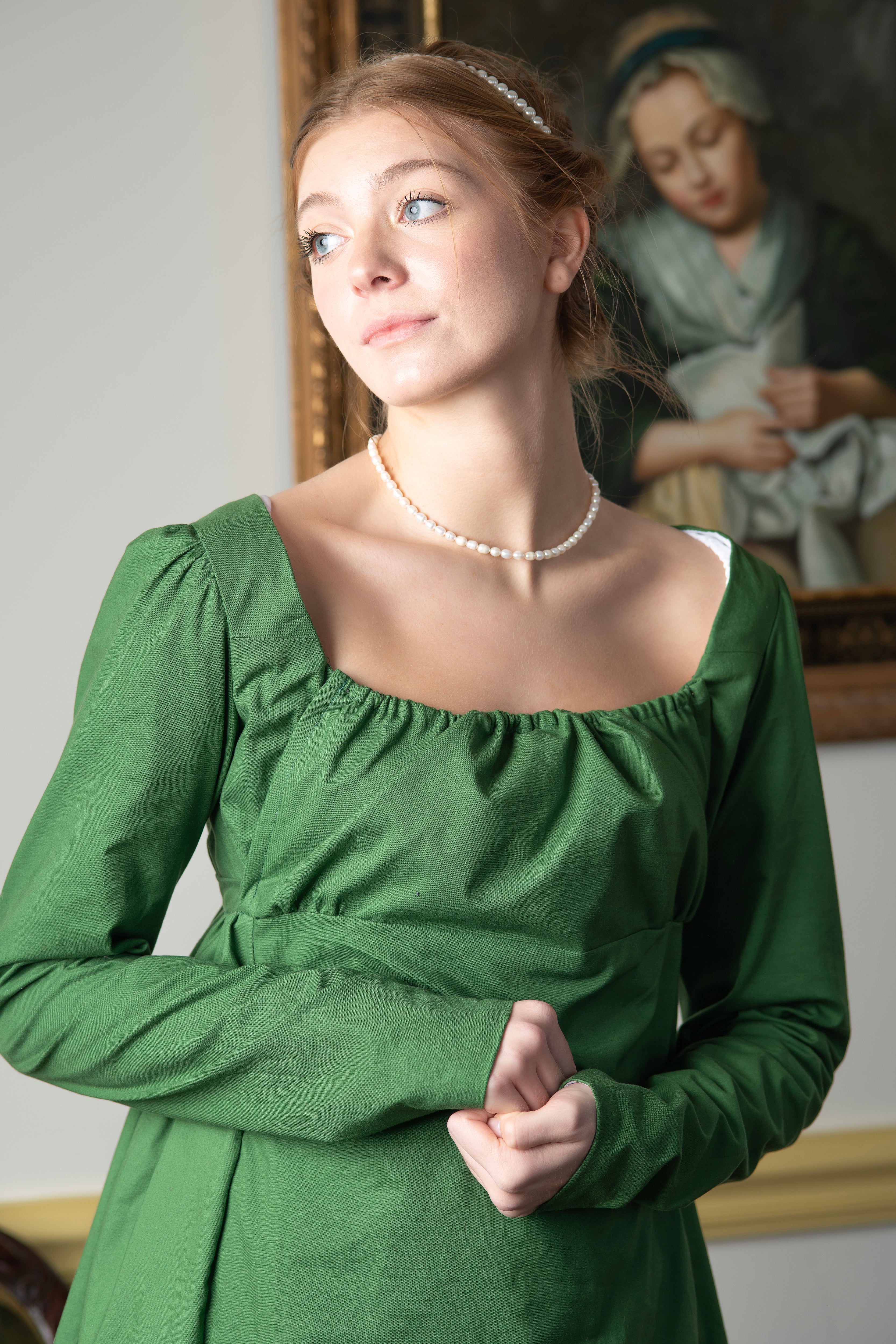 Emerald Green Long Sleeve | Regency Gown Emerald Green Long Sleeve | Regency Gown