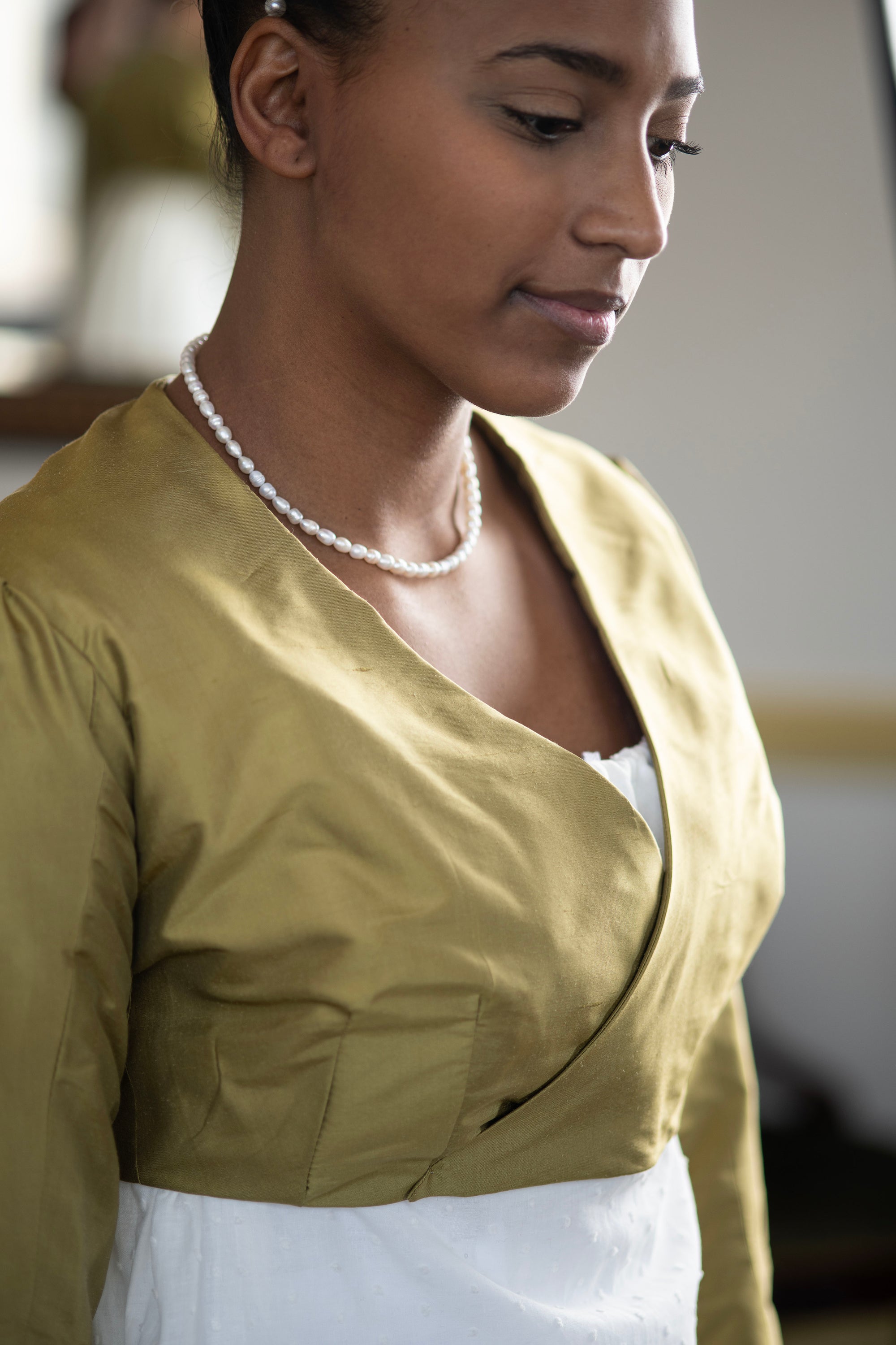 Silk Collarless Spencer | Regency
