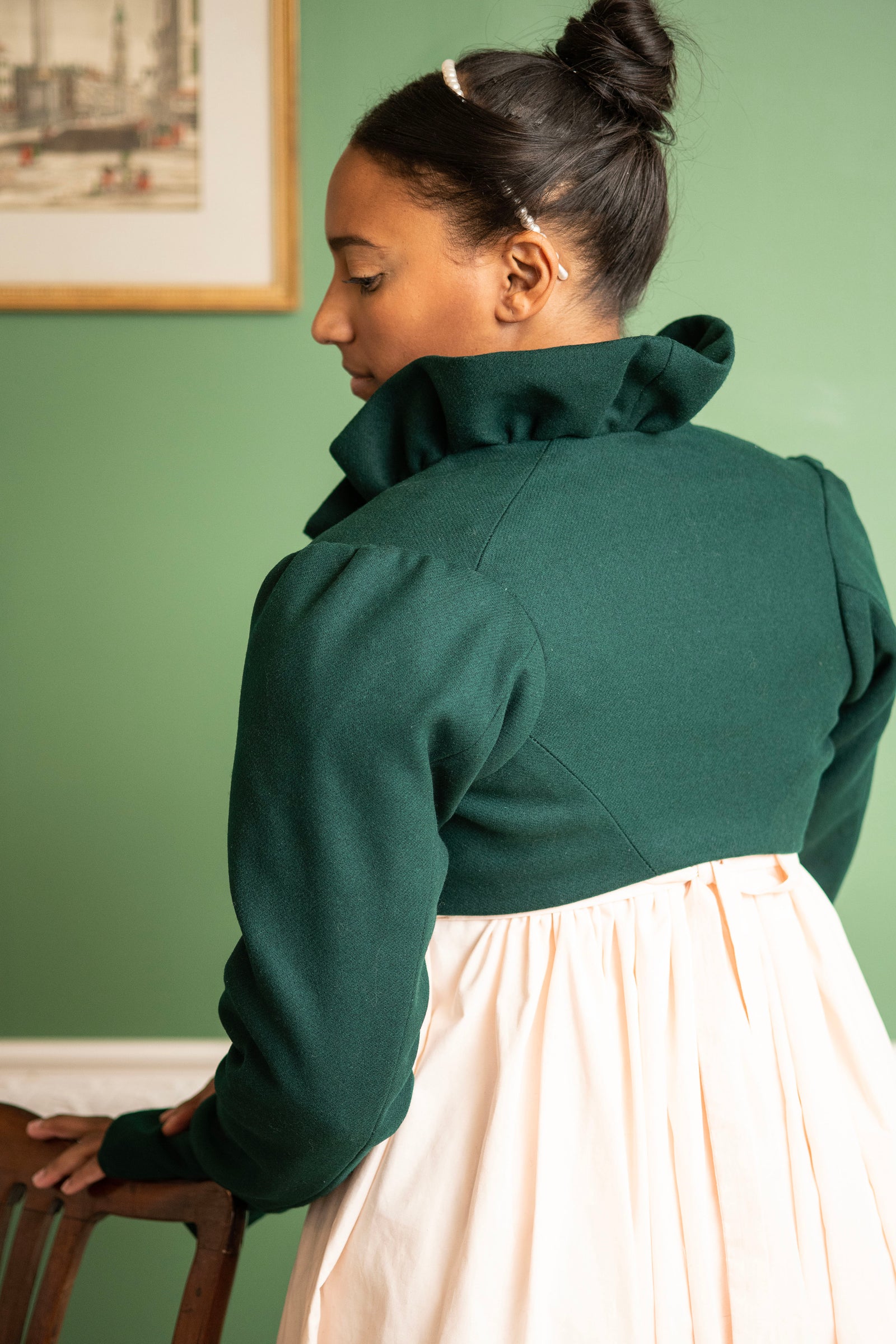 Wool Ruffled Collar Spencer | Regency