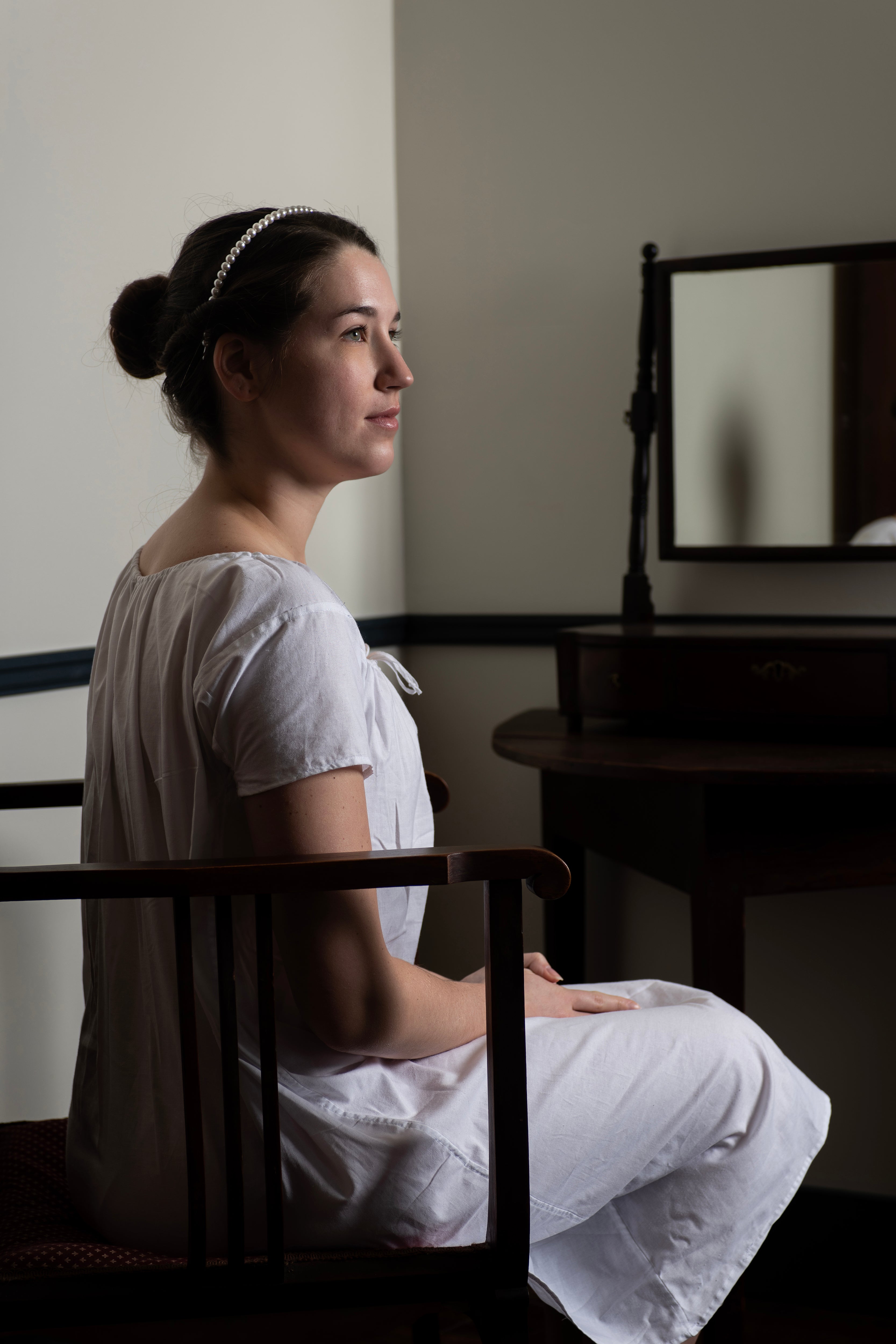 Short Sleeve Cotton Shift | Regency - Samson Historical