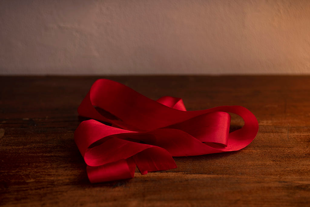 Chalky Ribbon White Silk Ribbon