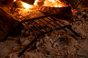 Small Folding Grate for Open Fire Historic Cooking