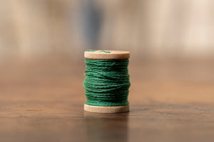 Green Unwaxed Linen Thread  from Samson Historical