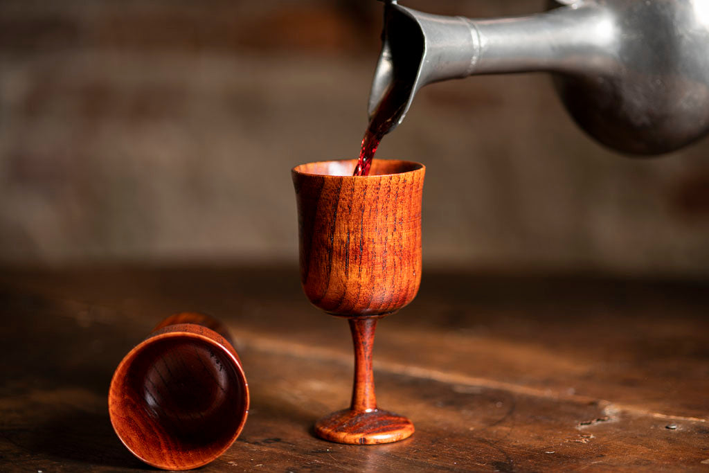 18th Century Wooden Wine Goblet from Samson Historical