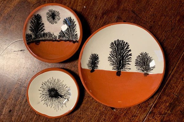1800年代 アメリカ 無地 レッドウェア皿 プレート アンティーク redware-plate-18th-century-