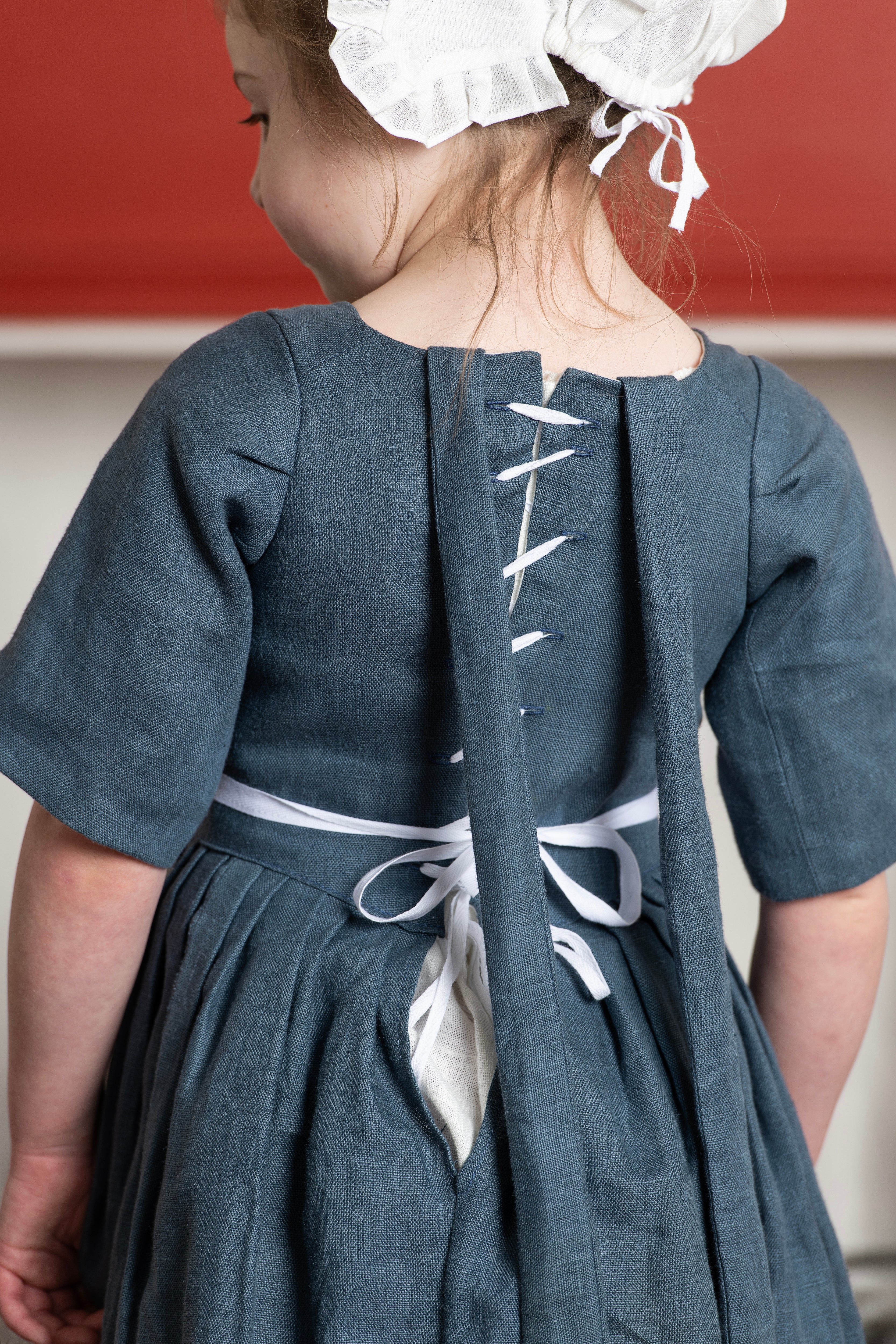 Robe online lin bleu