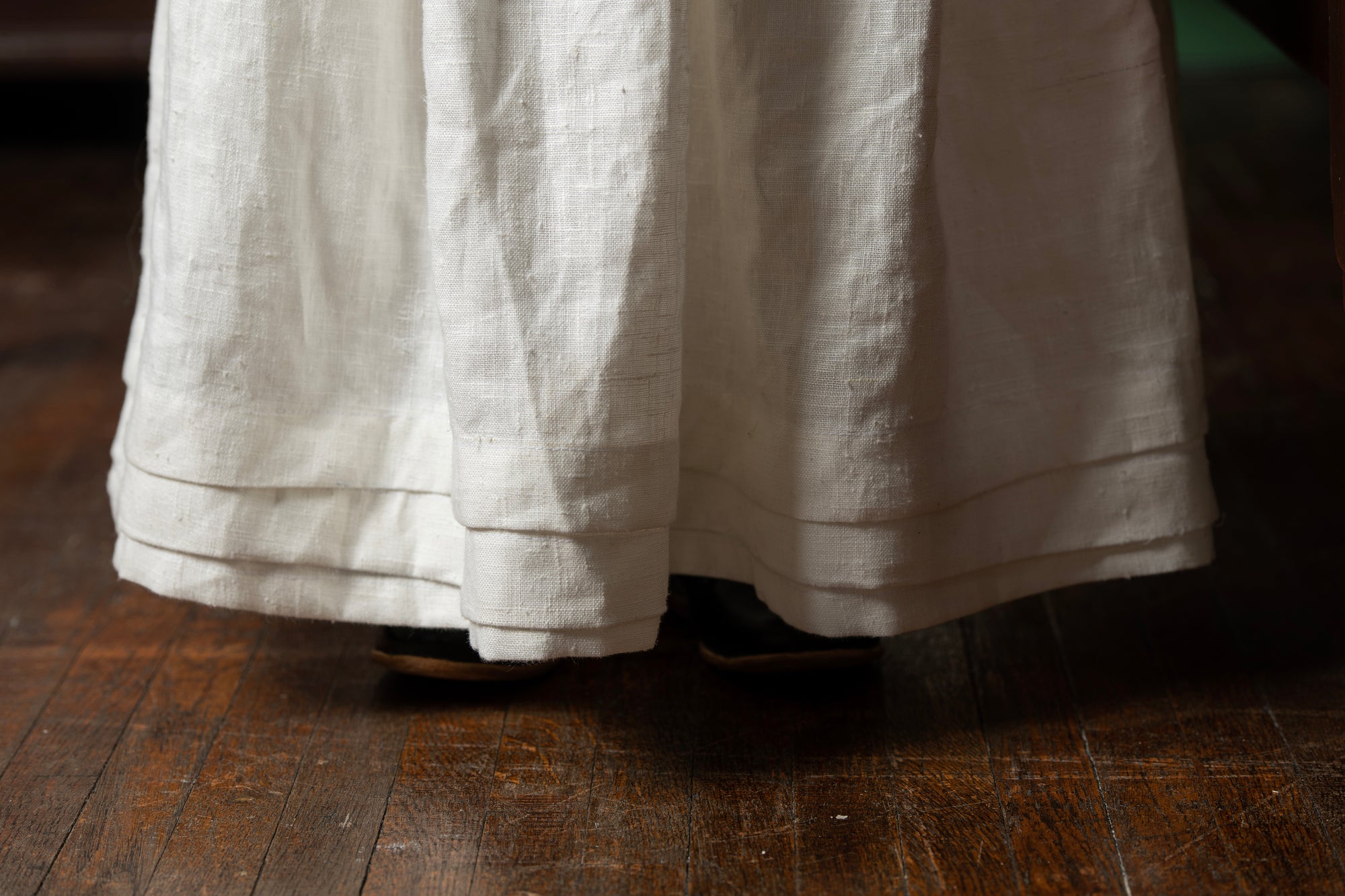 Girls Gown | White Linen