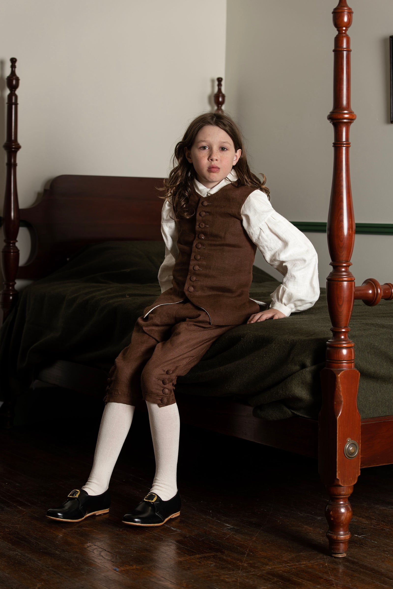Boys Breeches | Brown Linen