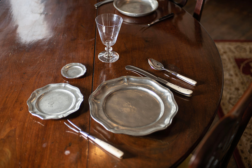 Queen Anne Pewter Dinner Plate - Samson Historical