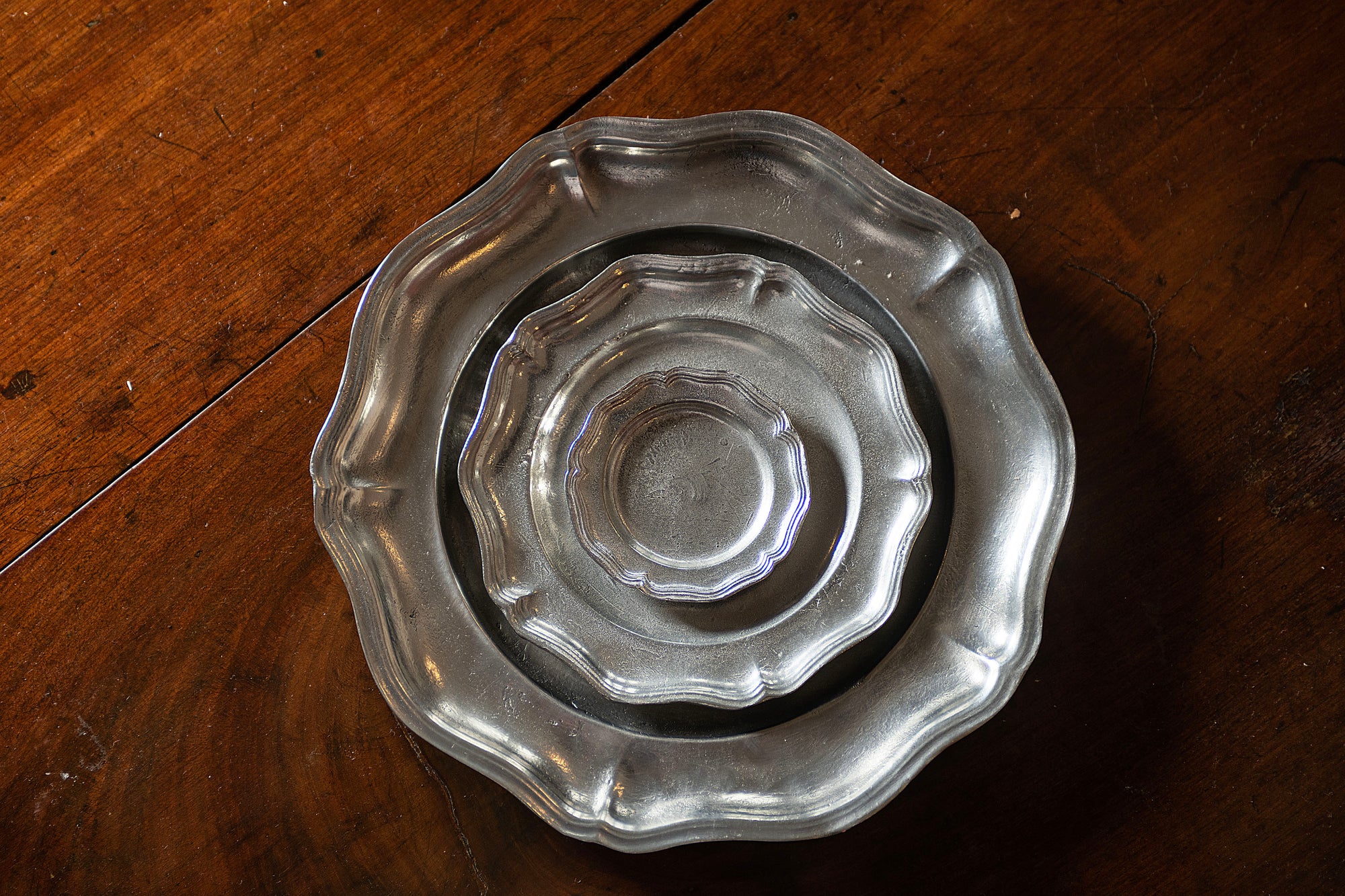 Queen Anne Pewter Salad Plate